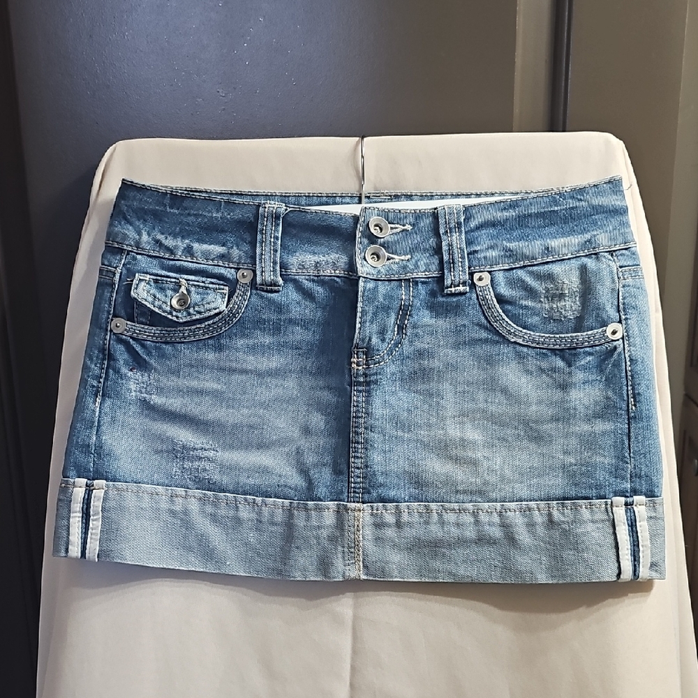 So Wear It Declare It Blue Mini Skirt Casual Chic